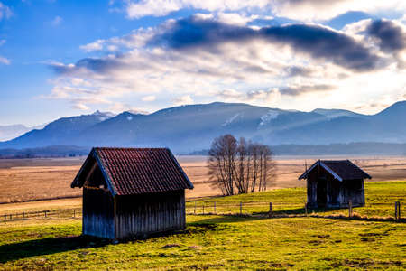landscape murnauer moos - bavaria - germanyの写真素材