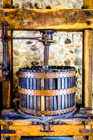 old wooden wine press - photoの写真素材