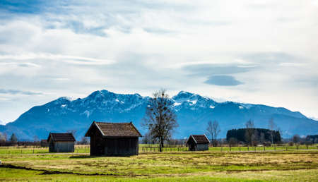 landscape murnauer moos - bavaria - germanyの写真素材