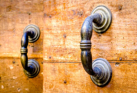 close up of an old door
