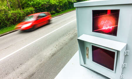 modern speed trap at a road