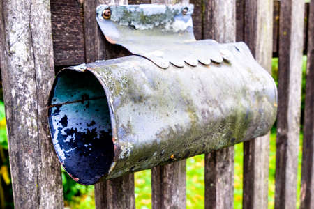 beautiful old letterbox at a meadow