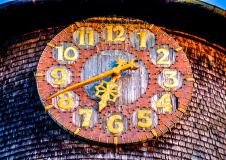 old public clock - close up
