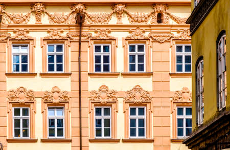 historic window at a town hall in bavaria - germanyの写真素材