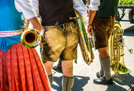 part of a typical bavarian brass instrument - photoの写真素材