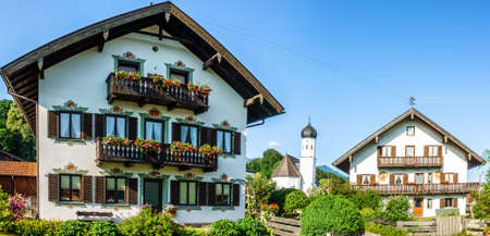 typical old bavarian farmhouse near munich - germany