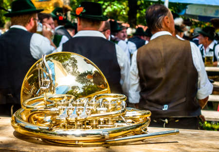 part of a typical bavarian brass instrument - photoの写真素材