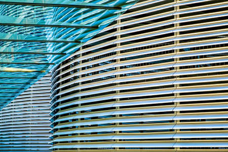 corrugated wall at a new building - nice background with copy space