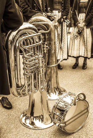 part of a typical bavarian brass instrument - photoの写真素材