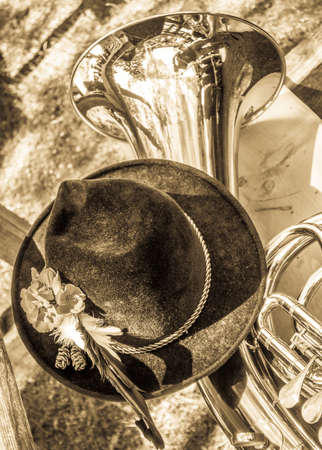 part of a typical bavarian brass instrument - photoの写真素材