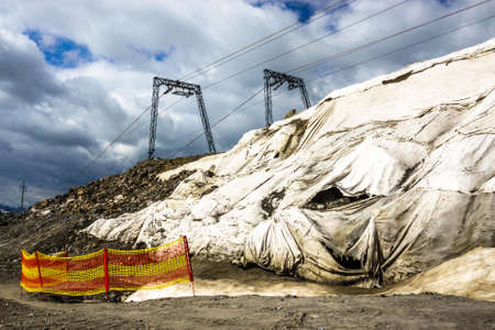 ski lift at the europea alpsの写真素材