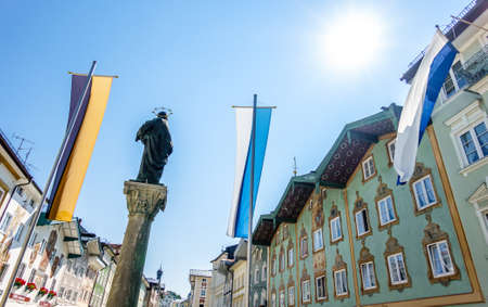 famous historic virgin mary statue in bad toelz - germanyの写真素材