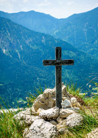 view from mount puerschling near oberammergau