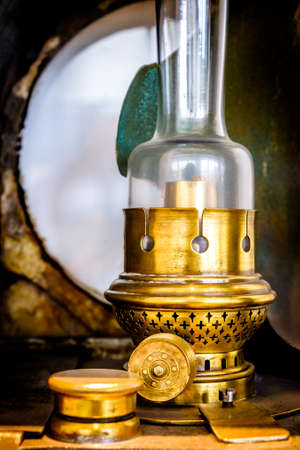 old rusty lantern - close up - photoの写真素材