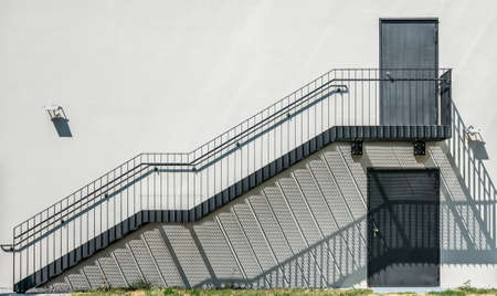 modern fire escape and staircaseの写真素材