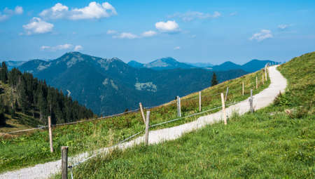 view from setzberg mountain - wallberg - bavariaの写真素材