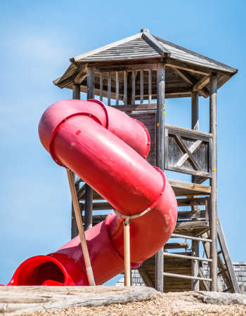 beautiful slide at a playgroundの写真素材