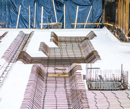 fundament at a construction site