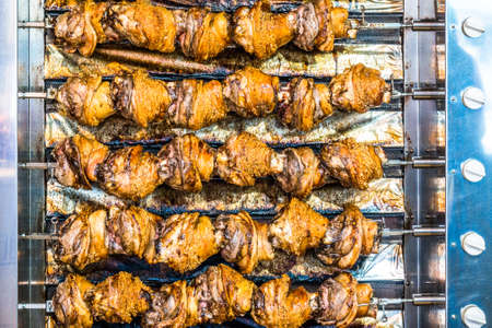 grilled knuckles at a marketの写真素材