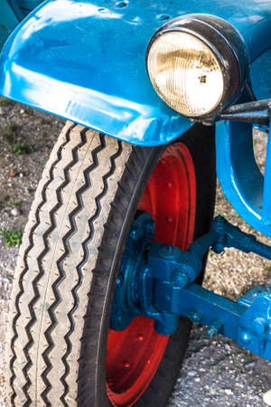 headlight of an oldtimer - closeup