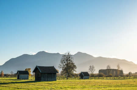 landscape murnauer moos - bavaria - germanyの写真素材