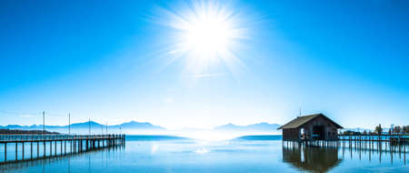 scenery at lake  - bavaria - germanyの写真素材