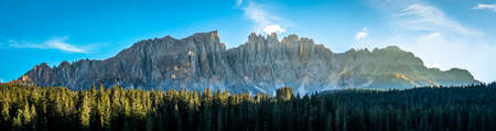 karerlake in italy - Lago di Carezza - at the background the dolomitesの写真素材