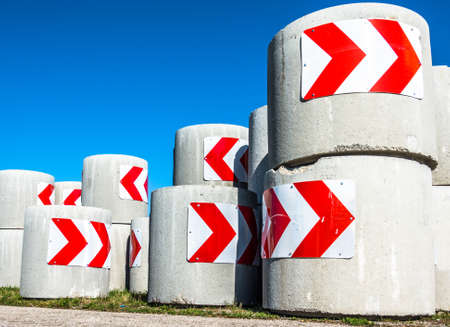 security barrier at a road construction site