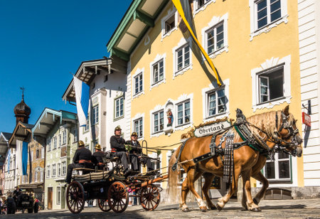 Bad Toelz, Germany - September 15: Participants in a parade on the occasion of the 150th anniversary of the Voluntary Fire Brigade on September 15, 2018 at Bad Toelzのeditorial素材