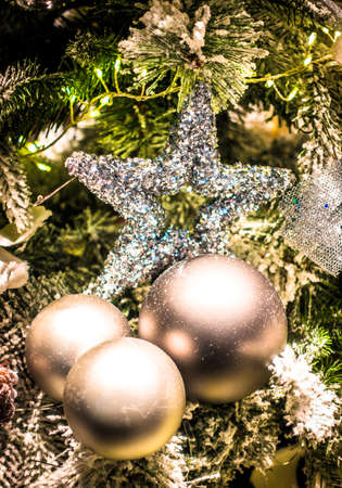 modern christmas decoration - close up - photoの写真素材