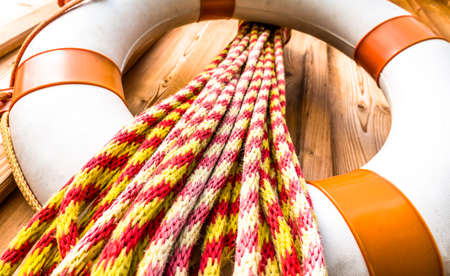 lifebelt at a fishing hut near vienna