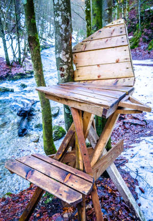 wildlife observation point - raised blindの写真素材