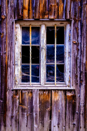 beautiful old window at a houseの写真素材