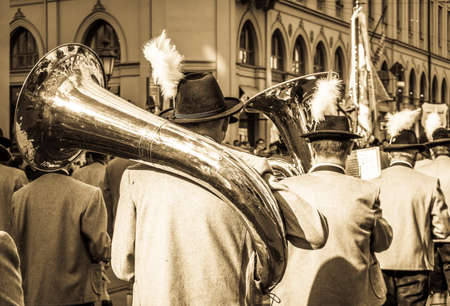 part of a typical bavarian brass instrument - photoの写真素材