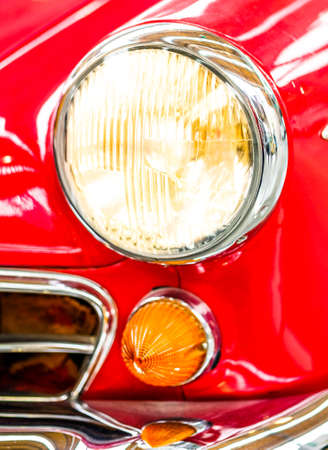 headlight of a vintage car - photoの写真素材