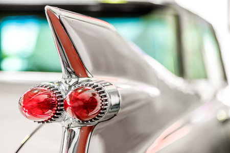 old brake lights of a historic cadillacのeditorial素材