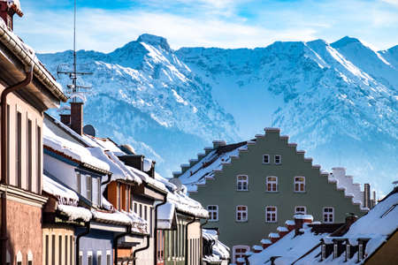 old town of murnau - bavariaの写真素材