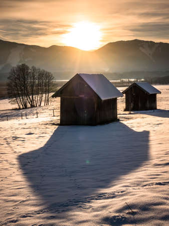 landscape murnauer moos - bavaria - germanyの写真素材