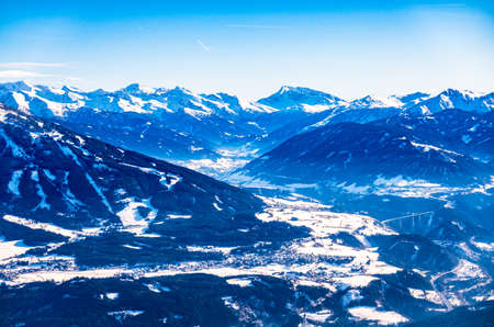 famous inn valley and innsbruck in austria - nordkette mountain