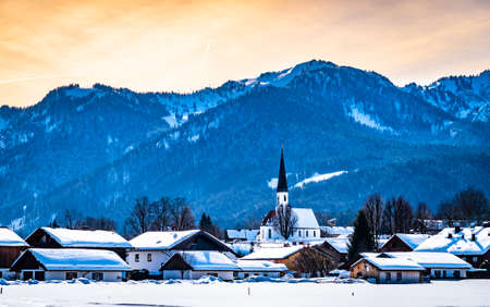 little village arzbach near bad toelz - bavariaの写真素材