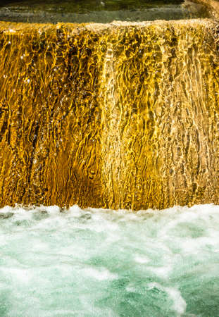 nice small waterfall at a forestの写真素材