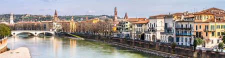 famous old town of verona in italyの写真素材