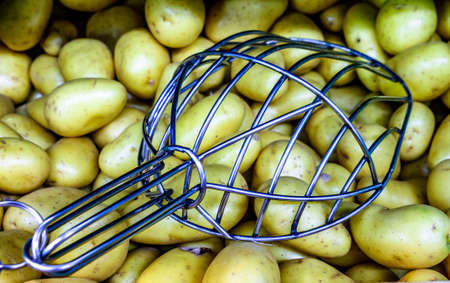 potatoes and a shovel - photoの写真素材