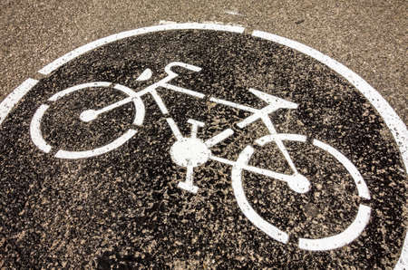 bike lane - no bike lane - road sign in germany