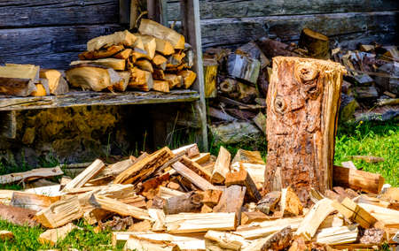 firewood at a farm - nice background