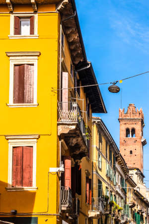 famous old town of verona in italyの写真素材