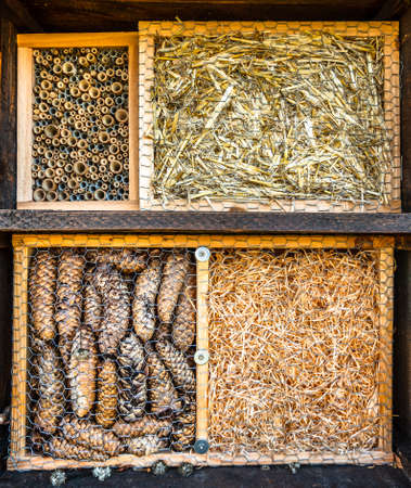 old insect house at a farmの写真素材