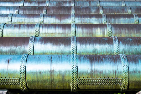 old pipeline at a factory