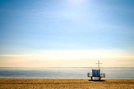 old lookout tower at the northseaの写真素材