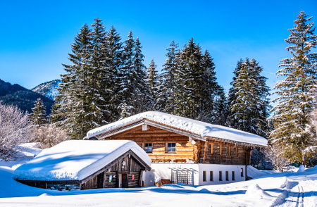 bavarian farmhouse near munich - germanyのeditorial素材